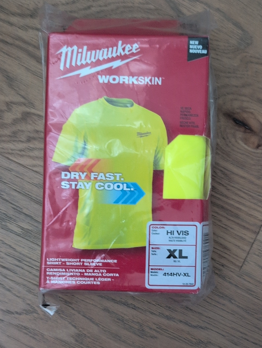 Milwaukee Workskin Hi-Vis Dry Fast T-Shirt - Yellow XL